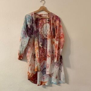 Beautiful Colorful Tie-Dye Light Cloth Open
Cardigan